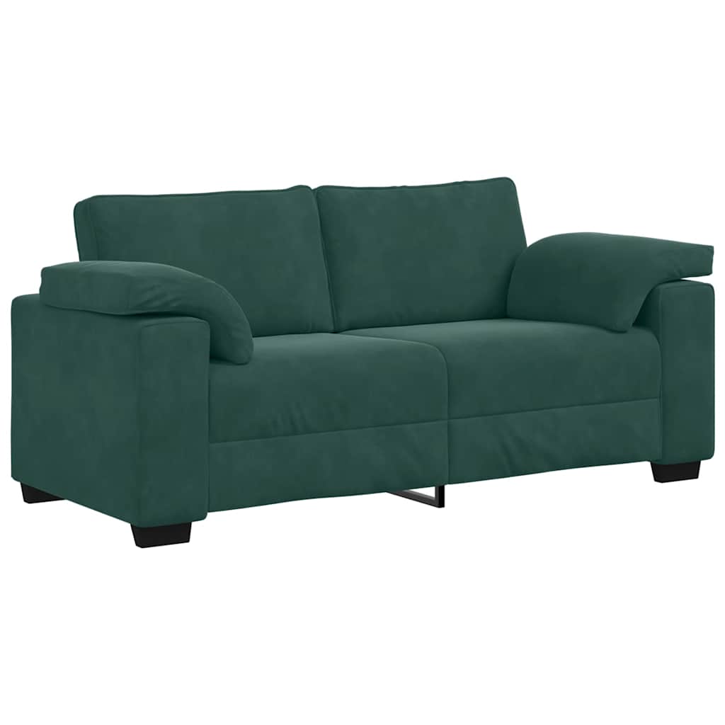 Loveseat Sofa Donkergroen 180x77x82 cm Fluweel