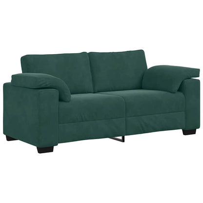 Loveseat Sofa Donkergroen 180x77x82 cm Fluweel