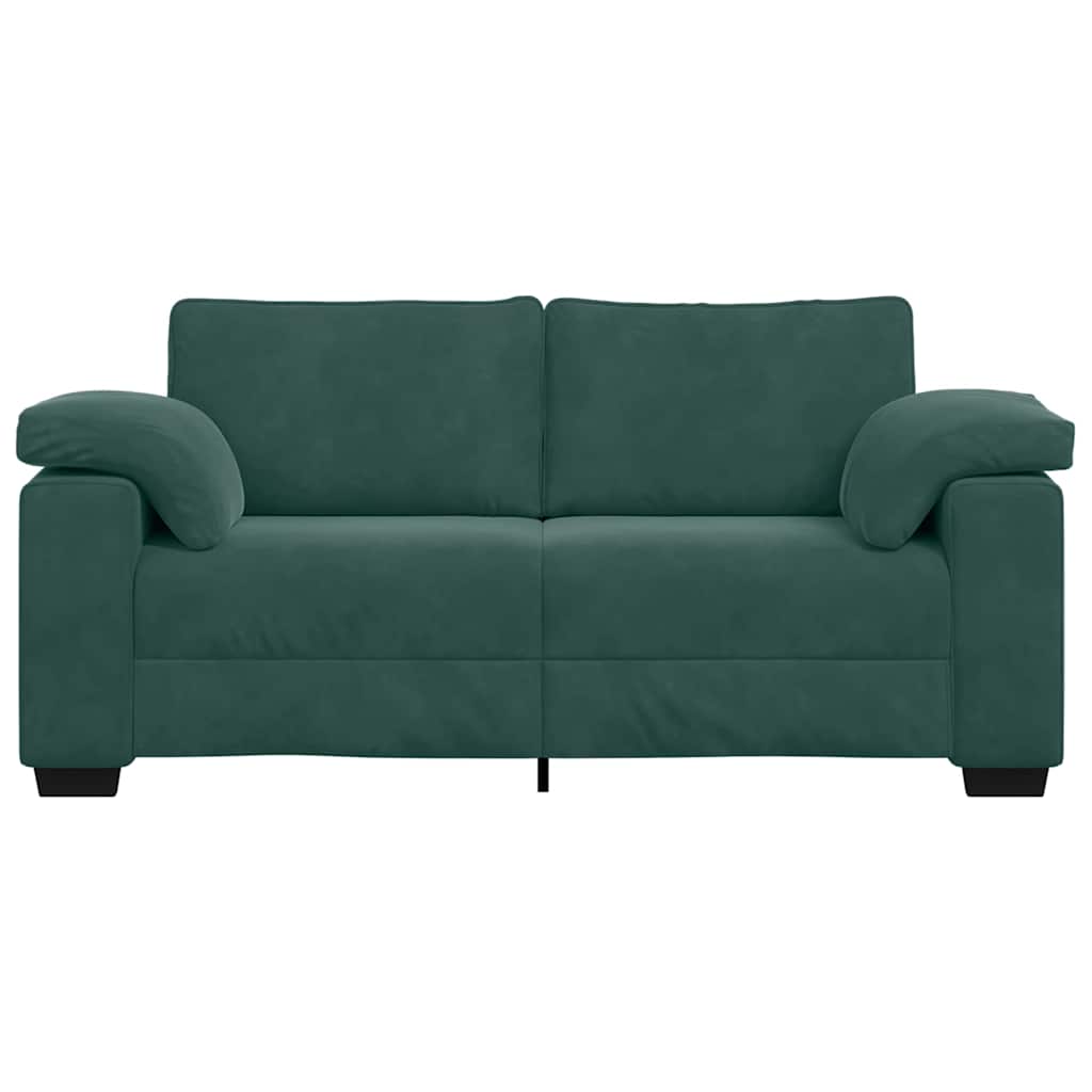 Loveseat Sofa Donkergroen 180x77x82 cm Fluweel