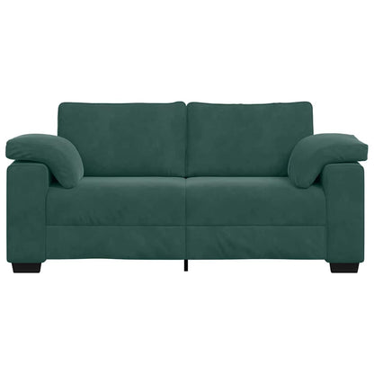 Loveseat Sofa Donkergroen 180x77x82 cm Fluweel