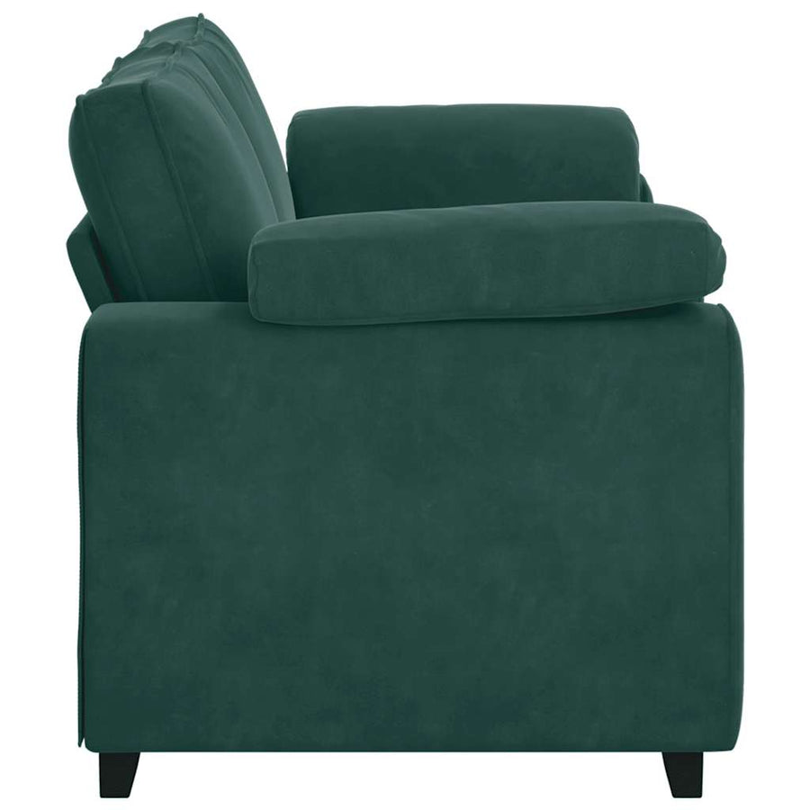 Loveseat Sofa Donkergroen 180x77x82 cm Fluweel