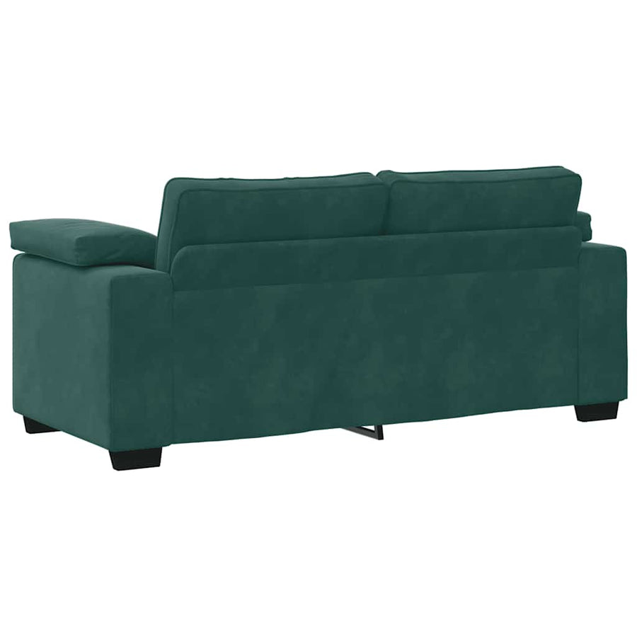 Loveseat Sofa Donkergroen 180x77x82 cm Fluweel