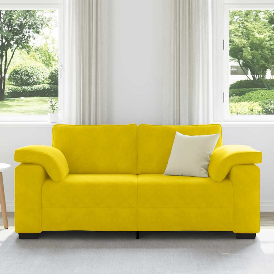Loveseat Sofa Geel 180x77x82 cm Fluweel
