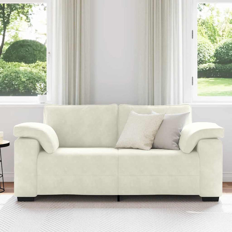 Loveseat Sofa Crème 180x77x82 cm Fluweel