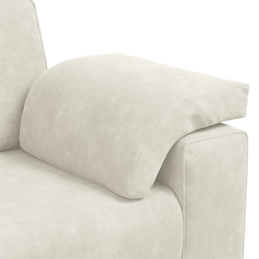 Loveseat Sofa Crème 180x77x82 cm Fluweel
