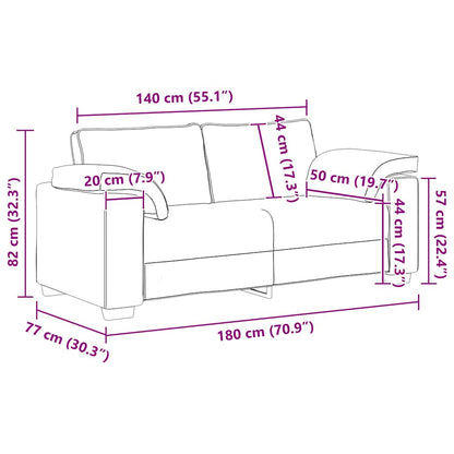 Loveseat Sofa Crème 180x77x82 cm Fluweel