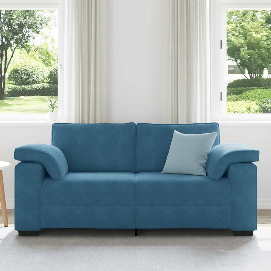 Loveseat Sofa Blauw 180x77x82 cm Fluweel