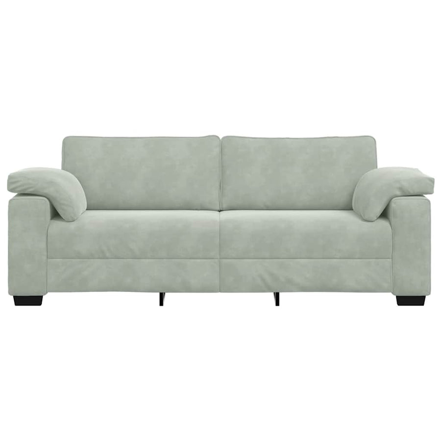 3-Zitsbank Fluweel 178 cm Lichtgrijs
