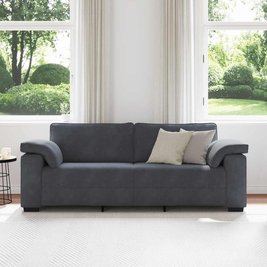 3-Zitsbank Fluweel 178 cm Donkergrijs