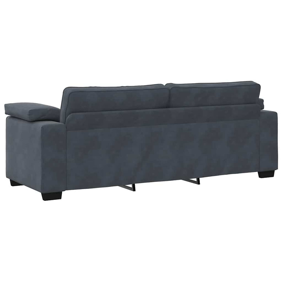 3-Zitsbank Fluweel 178 cm Donkergrijs