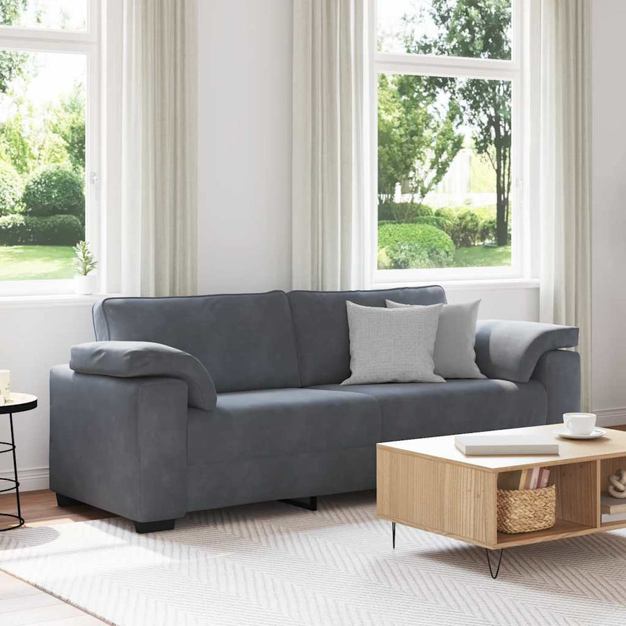 3-Zitsbank Fluweel 178 cm Donkergrijs