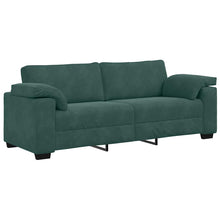 3-zitsbank donkergroen 220x77x82 cm fluweel