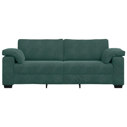 3-zitsbank donkergroen 220x77x82 cm fluweel