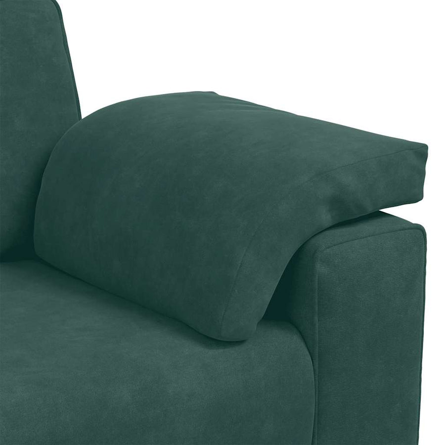 3-zitsbank donkergroen 220x77x82 cm fluweel