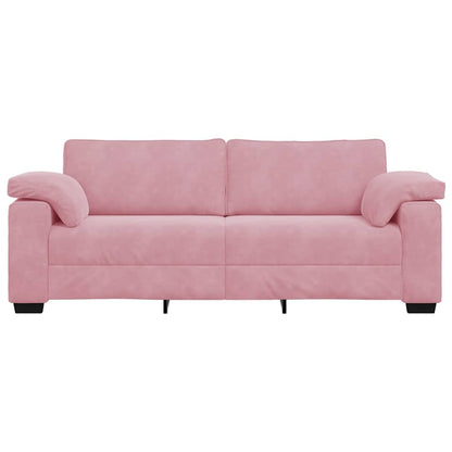 3-zitsbank roze 220x77x82 cm fluweel