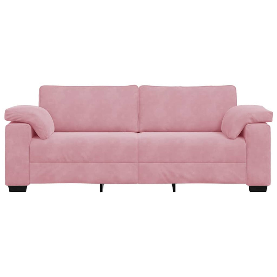 3-zitsbank roze 220x77x82 cm fluweel