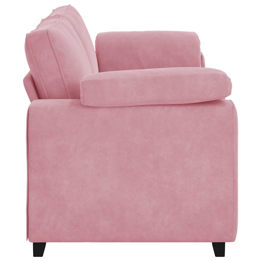 3-zitsbank roze 220x77x82 cm fluweel