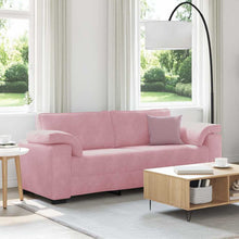 3-zitsbank roze 220x77x82 cm fluweel
