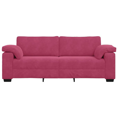 3-zitsbank wijnrood 220x77x82 cm fluweel