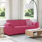 3-seater sofa wine red 220x77x82 cm velvet