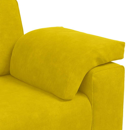 3-zitsbank Geel 220x77x82 cm Fluweel
