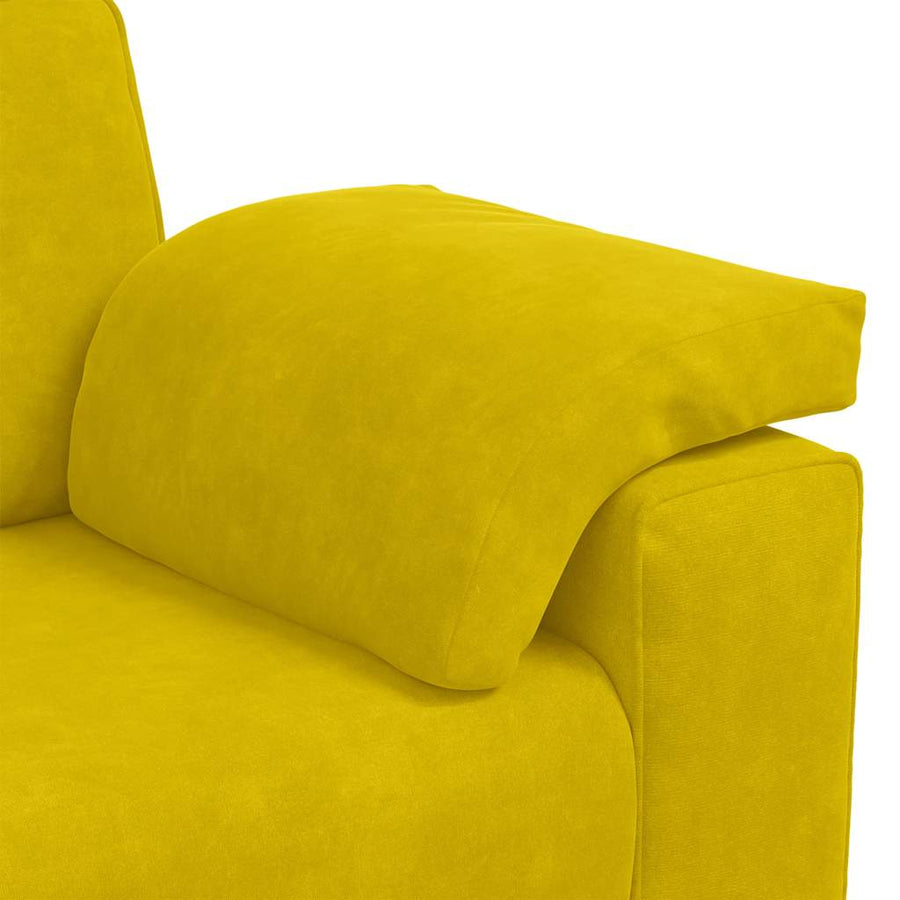3-zitsbank Geel 220x77x82 cm Fluweel