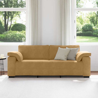 3-zitsbank bruin 220x77x82 cm fluweel
