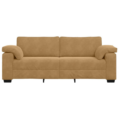 3-zitsbank bruin 220x77x82 cm fluweel