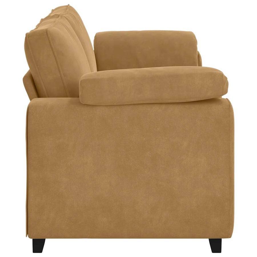 3-zitsbank bruin 220x77x82 cm fluweel