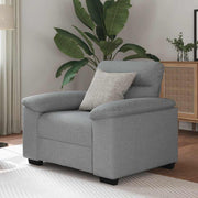 Fauteuil 100x81x84 cm stof lichtgrijs