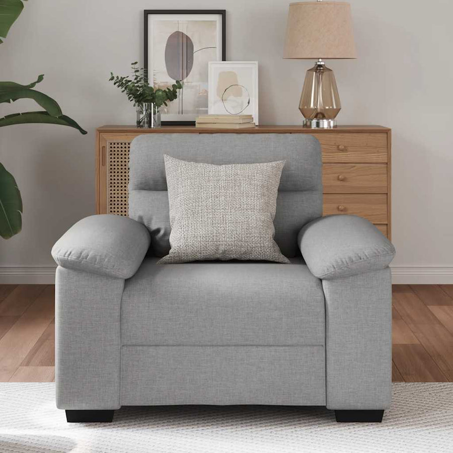 Sofastoel Wolkgrijs 100x81x84 cm Stof