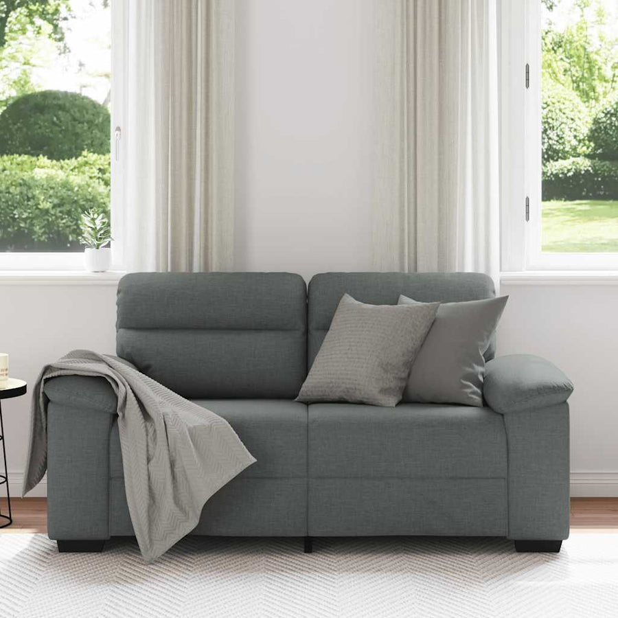 2-Zitsbank Stof 120 cm Donkergrijs