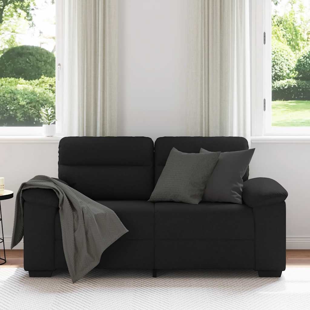 2-Zitsbank Stof 120 cm Zwart
