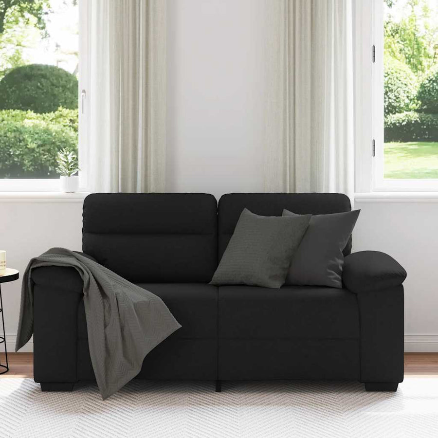 2-Zitsbank Stof 120 cm Zwart