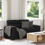 2-zitsbank stof 160x81x84 cm zwart