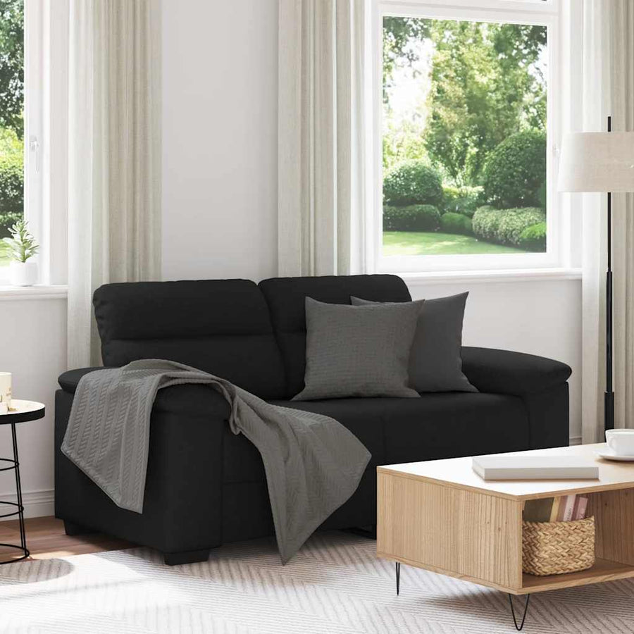 2-Zitsbank Stof 120 cm Zwart