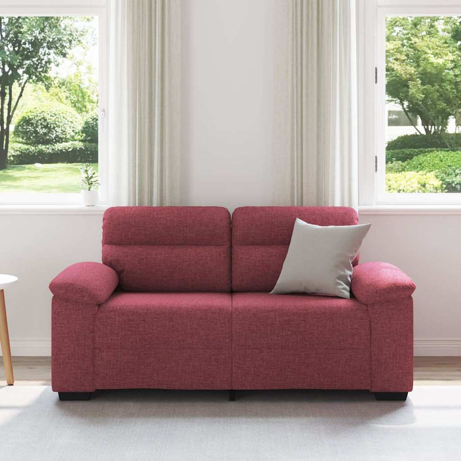 2-zitsbank wijnrood 160x81x84 cm stof