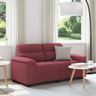 2-seater sofa wine red 160x81x84 cm fabric