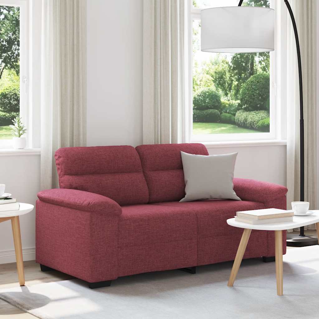 2-zitsbank wijnrood 160x81x84 cm stof