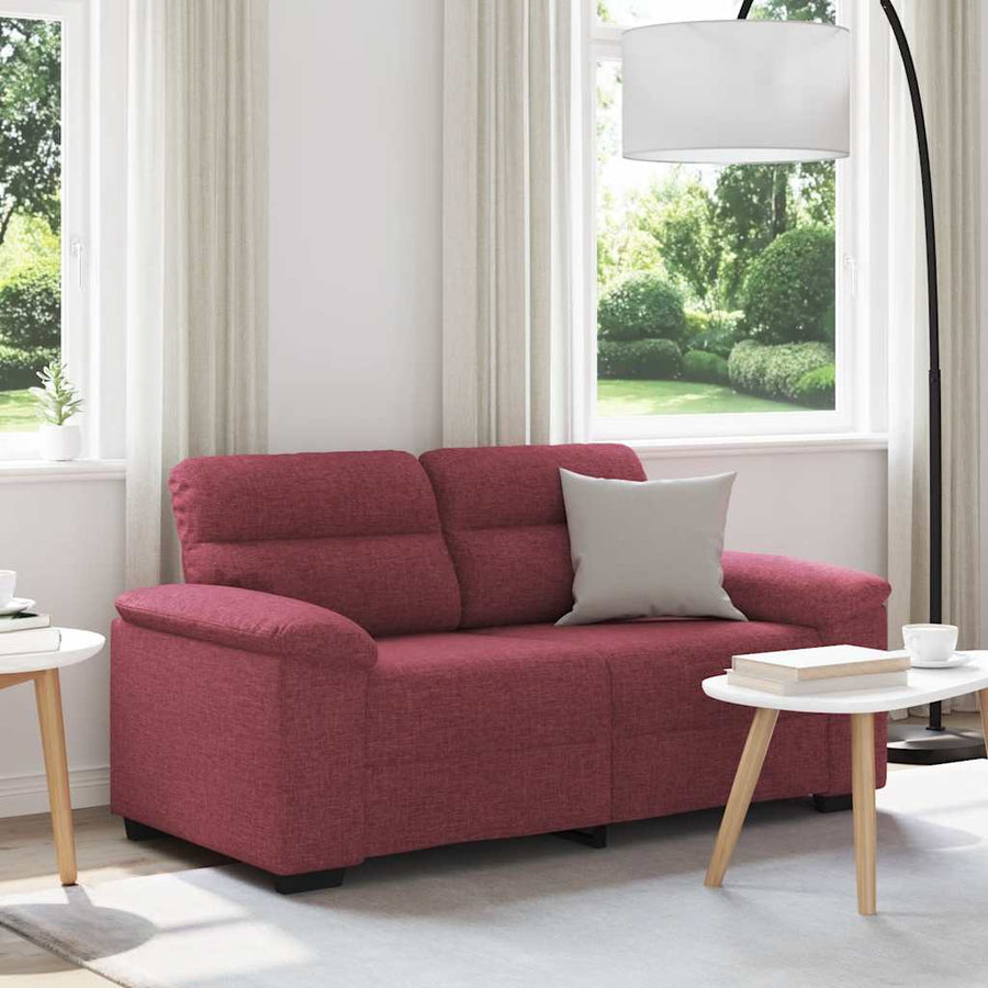 2-zitsbank wijnrood 160x81x84 cm stof