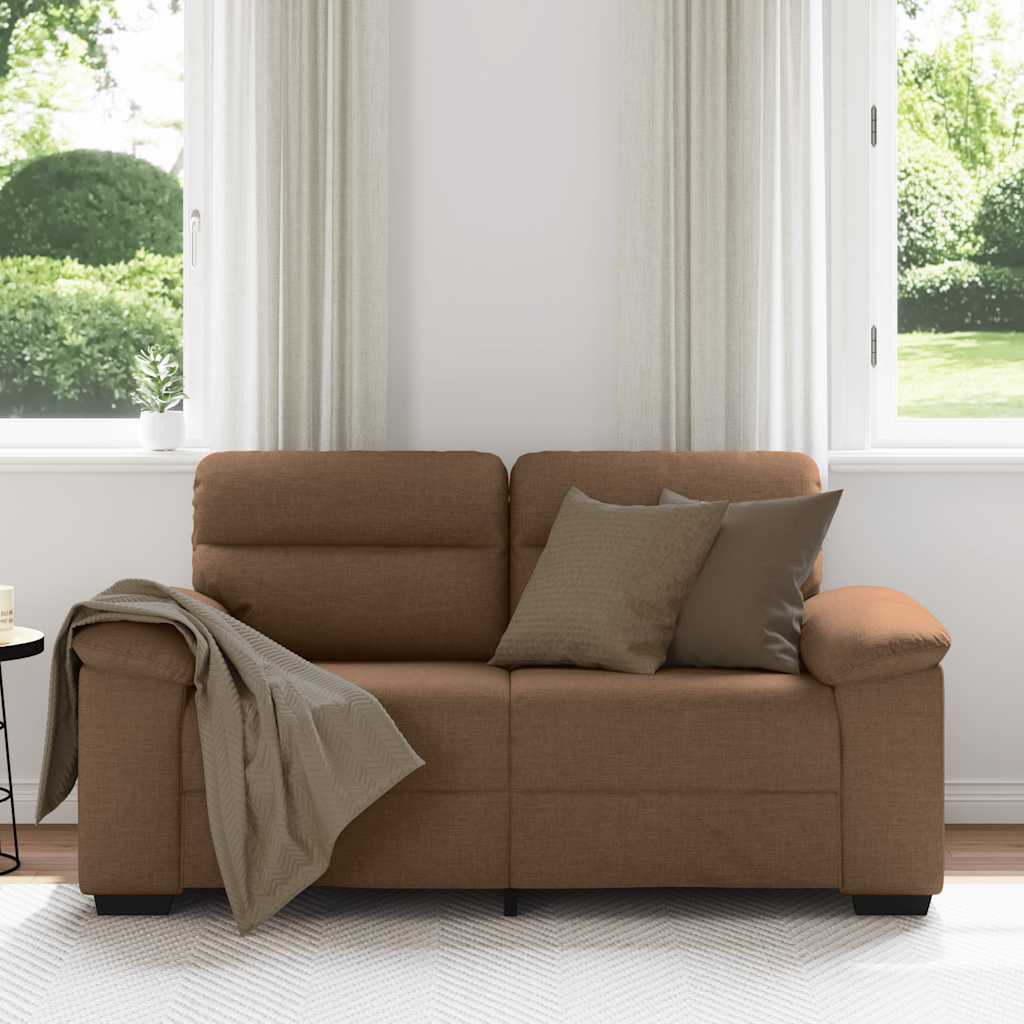 2-zitsbank bruin 160x81x84 cm stof
