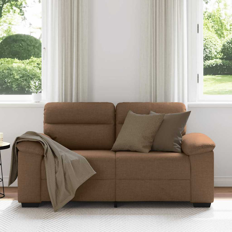 2-zitsbank bruin 160x81x84 cm stof