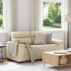 2-zitsbank crème 160x81x84 cm stof