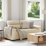 2-zitsbank crème 160x81x84 cm stof
