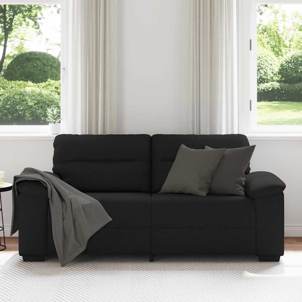2-Zitsbank Stof 140 cm Zwart