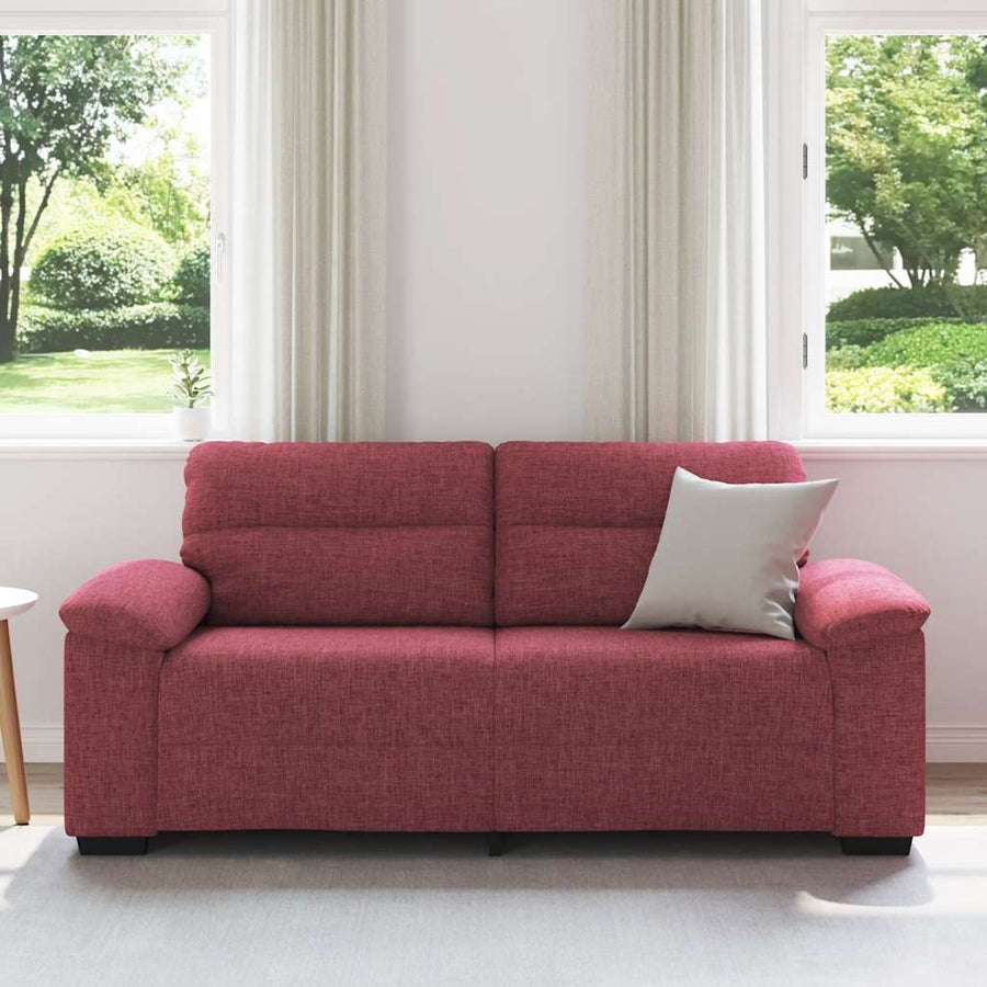 2-zitsbank wijnrood 180x81x84 cm stof
