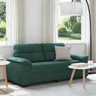 2-seater sofa dark green 180x81x84 cm fabric