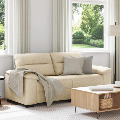2-zitsbank crème 180x81x84 cm stof