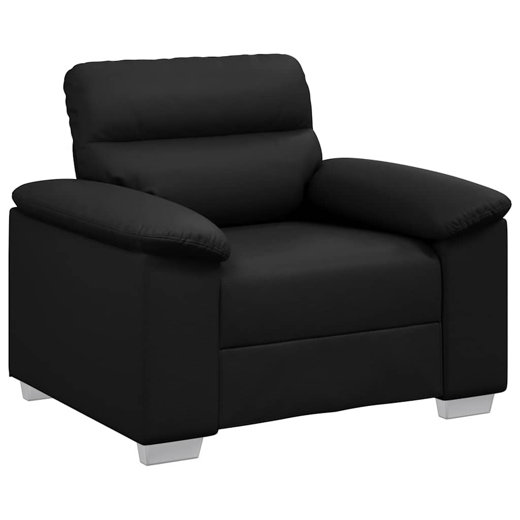 Fauteuil Kunstleer 60 cm Zwart
