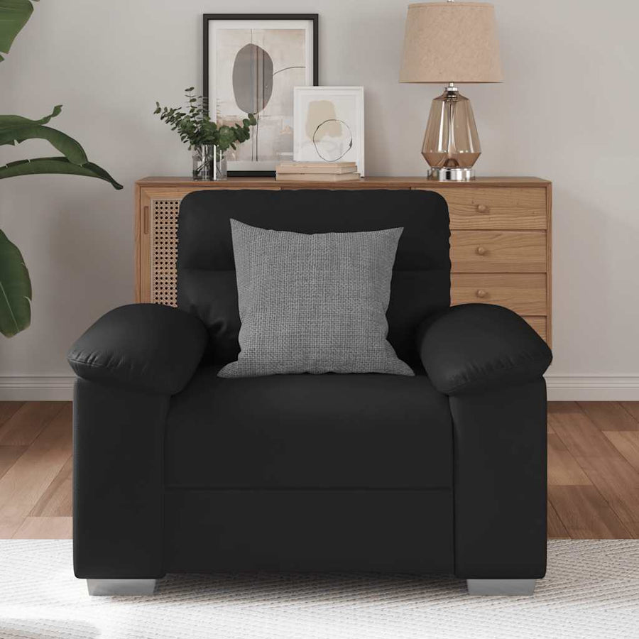 Fauteuil 100x81x84 cm kunstleer zwart